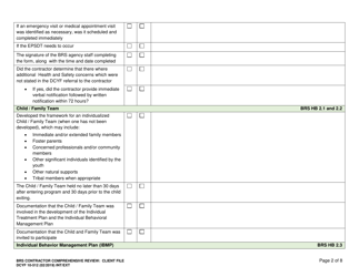 DCYF Form 10-512 Comprehensive Review: Brs Contractor Client File - Washington, Page 2