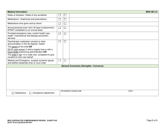 DCYF Form 10-512 Comprehensive Review: Brs Contractor Client File - Washington, Page 8