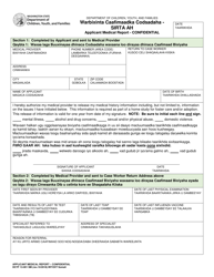 Document preview: DCYF Form 13-001 Applicant Medical Report - Confidential - Washington (Somali)