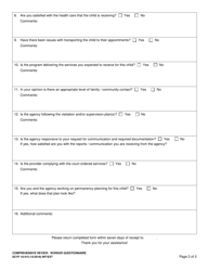 DCYF Form 10-515 Child Welfare Worker Questionnaire - Washington, Page 2