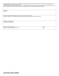 DCYF Form 13-001 Applicant Medical Report - Confidential - Washington (English/Russian), Page 2