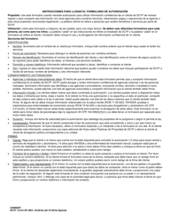 DCYF Formulario 14-012 SP Autorizacion - Washington (Spanish), Page 2