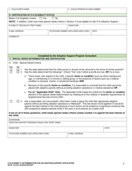 DCYF Form 14-319 IV-E Eligibility Determination for an Adoption Support Application - Washington, Page 3