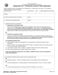 Document preview: DCYF Form 14-548 Independent (IL)/Transitional Living (Tl) Grant Application - Washington