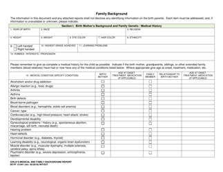 DCYF Form 13-041 Child&#039;s Medical and Family Background Report - Washington, Page 4