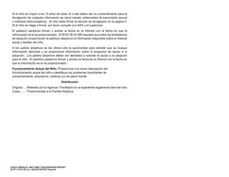 DCYF Formulario 13-041 SP Informe De Antecedentes Medicos Y Familiares Del Nino - Washington (Spanish), Page 2