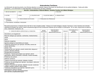 DCYF Formulario 13-041 SP Informe De Antecedentes Medicos Y Familiares Del Nino - Washington (Spanish), Page 4