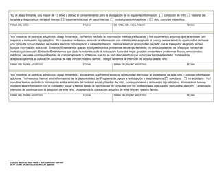 DCYF Formulario 13-041 SP Informe De Antecedentes Medicos Y Familiares Del Nino - Washington (Spanish), Page 8