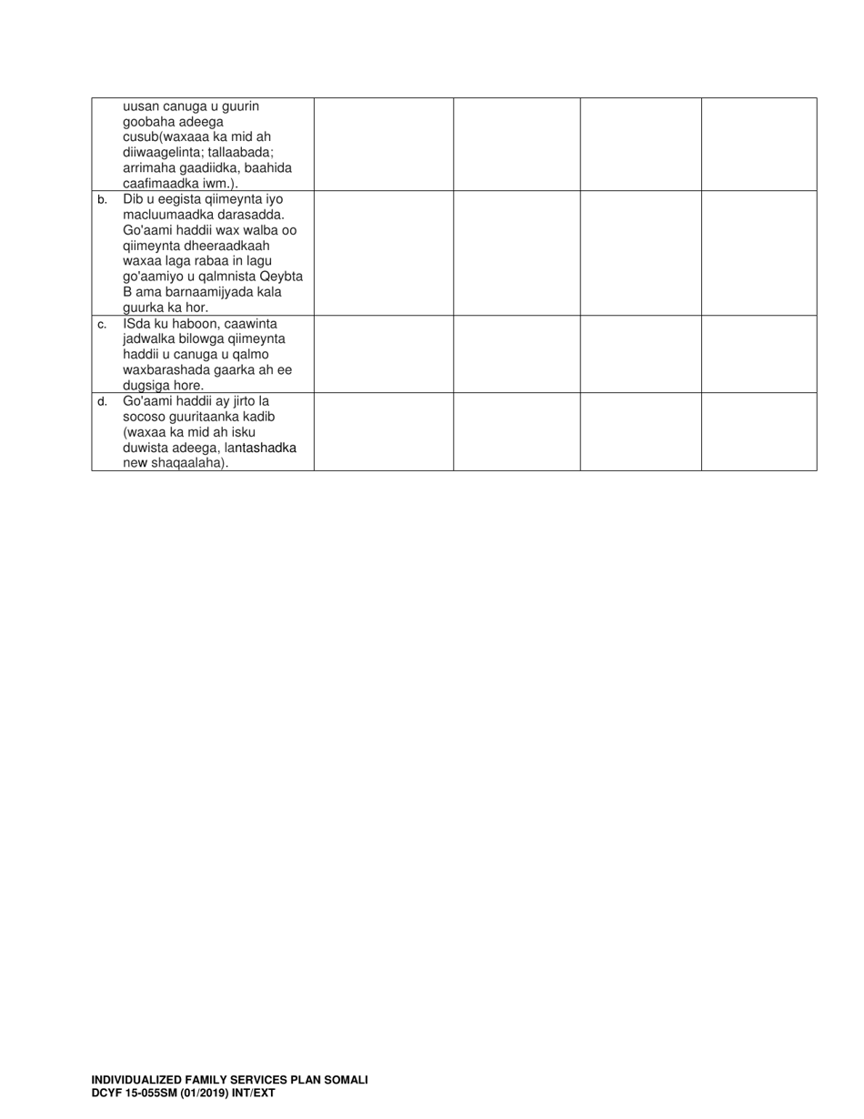 DCYF Form 15-055 Individualized Family Service Plan (Ifsp) - Washington (Somali), Page 14