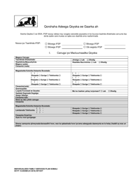 DCYF Form 15-055 Individualized Family Service Plan (Ifsp) - Washington (Somali)