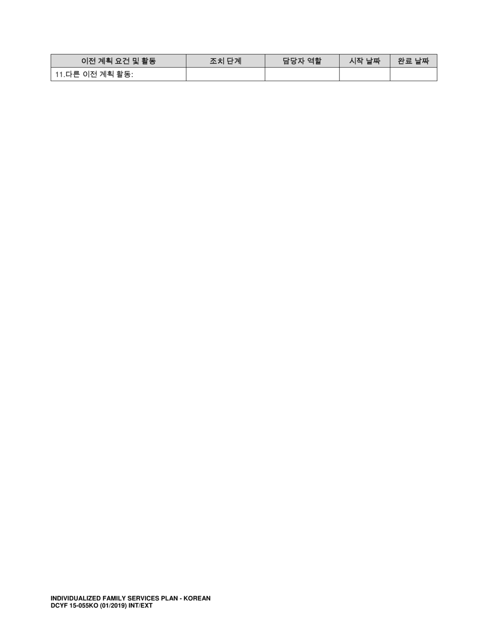 DCYF Form 15-055 Individualized Family Service Plan (Ifsp) - Washington (Korean), Page 16