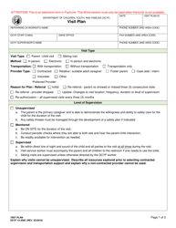 Document preview: DCYF Form 15-209C Visit Plan - Washington