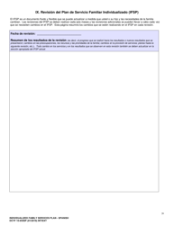 DCYF Formulario 15-055SP Plan De Servicio Familiar Individualizado (Ifsp) - Washington (Spanish), Page 20