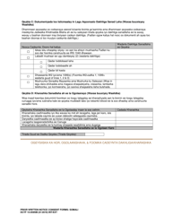 DCYF Form 15-059 Prior Written Notice, Consent to Access Public and/or Private Insurance, Income and Expense Verification Form - Washington (Somali), Page 3