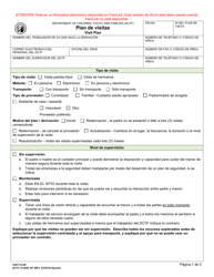 Document preview: DCYF Formulario 15-209C SP Plan De Visitas - Washington (Spanish)