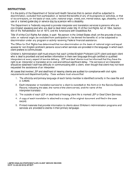 DCYF Form 15-245 Lep Client Service Record - Washington, Page 2