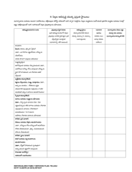 DCYF Form 15-055 Individualized Family Service Plan (Ifsp) - Washington (Telugu), Page 6