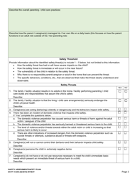 DCYF Form 15-258 Safety Assessment/Safety Plan - Washington, Page 2