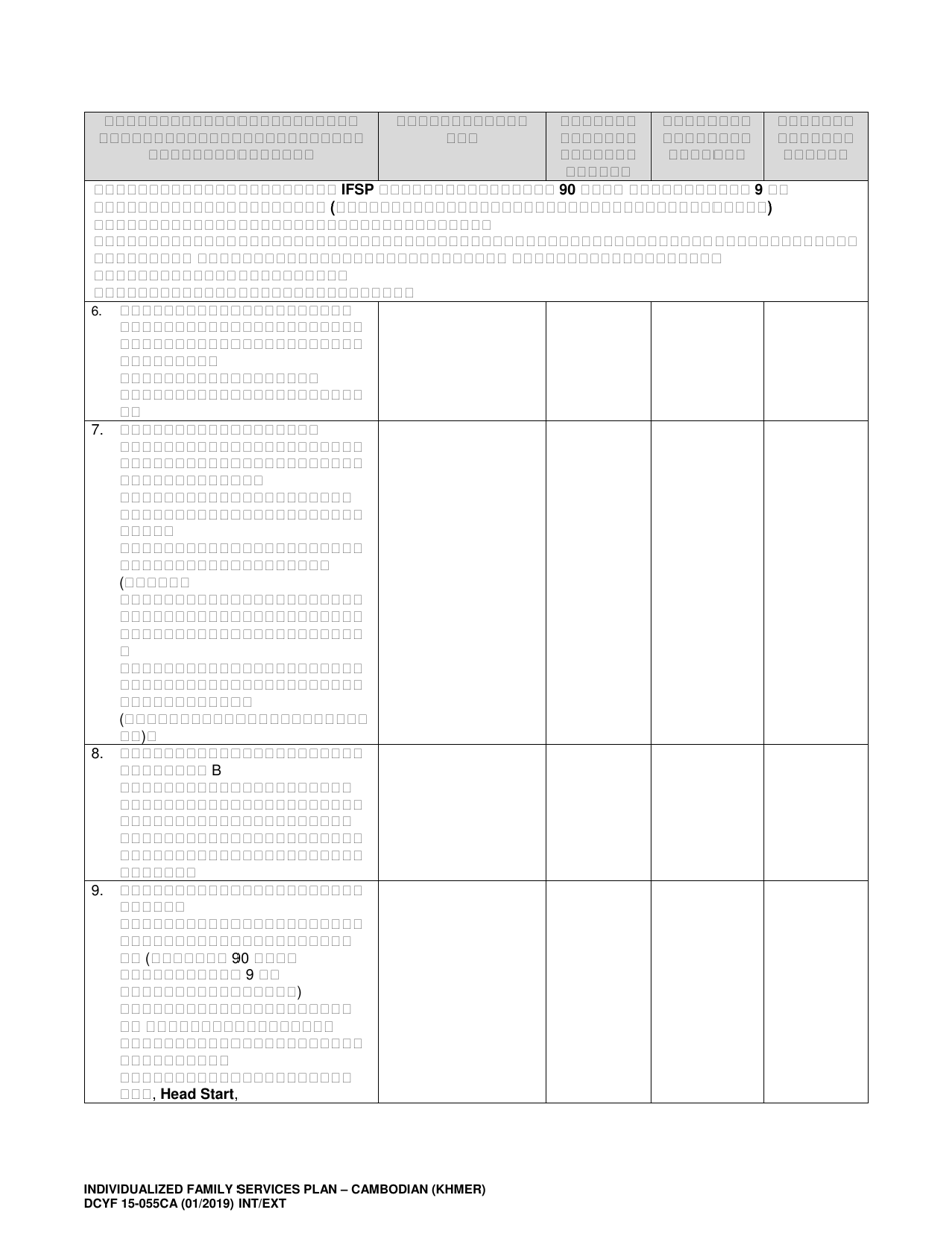 DCYF Form 15-055 Individualized Family Service Plan (Ifsp) - Washington (Cambodian), Page 17