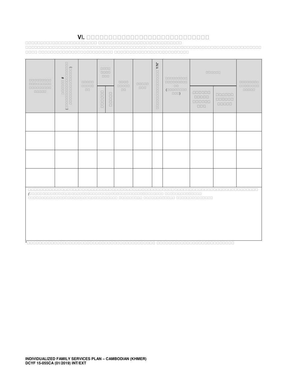 DCYF Form 15-055 Individualized Family Service Plan (Ifsp) - Washington (Cambodian), Page 19