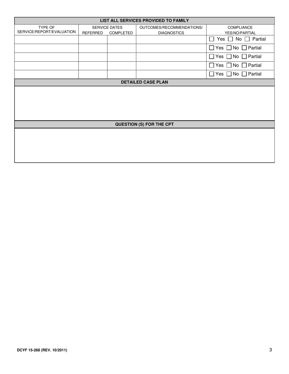 DCYF Form 15-268 Child Protect Teams (Cpt) Case Presentation Summary - Washington, Page 3