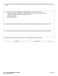 DCYF Form 15-286A Adult Child Reference Questionnaire - Washington, Page 2