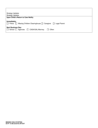 DCYF Form 15-308 Missing Child Staffing - Washington, Page 2