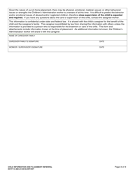 DCYF Form 15-300 Child Information and Placement Referral - Washington, Page 3