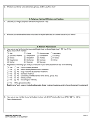 DCYF Form 15-276 Personal Information - Washington, Page 8