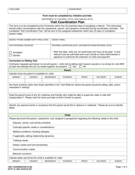 Document preview: DCYF Form 15-363C Visit Coordination Plan - Washington