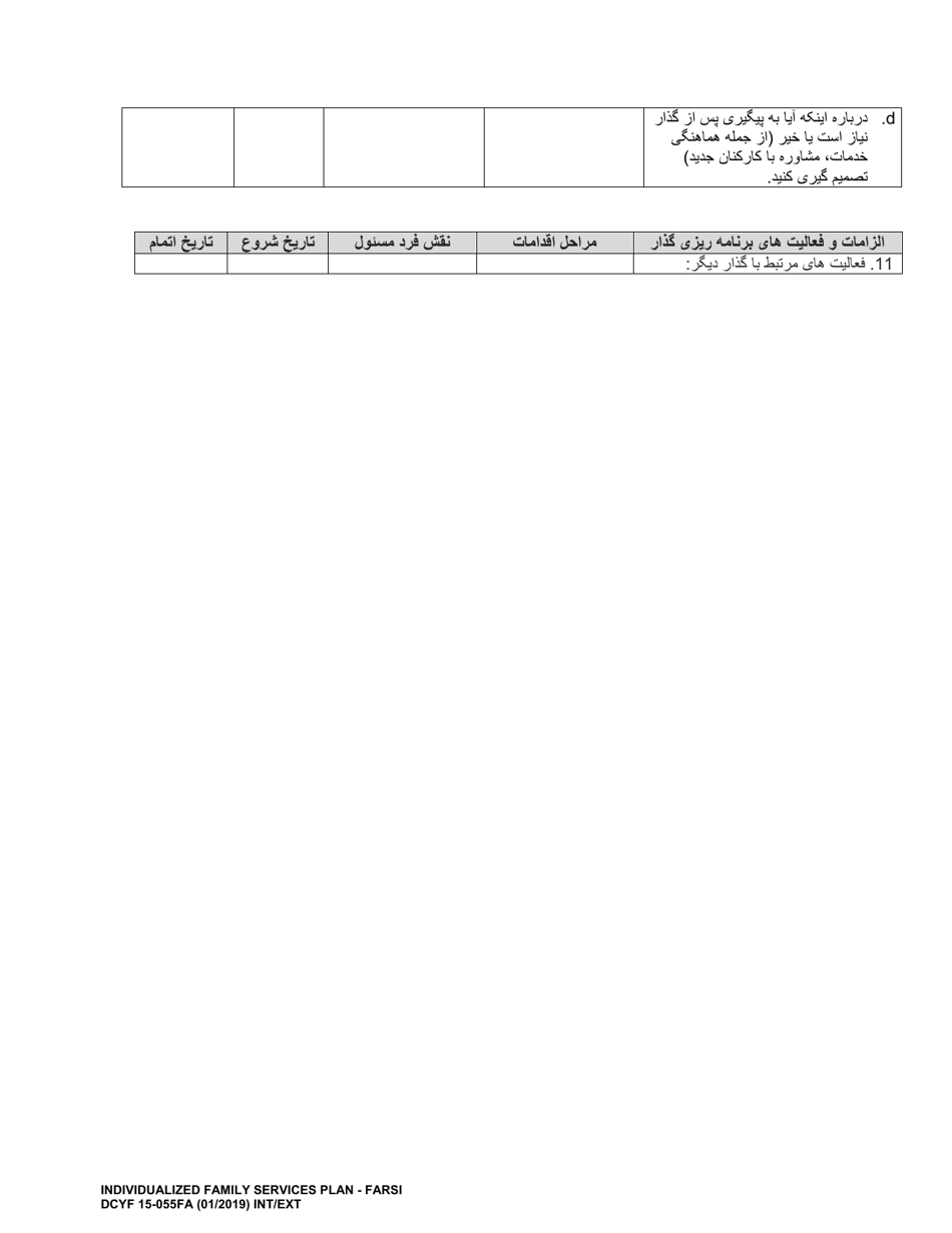 DCYF Form 15-055 Individualized Family Services Plan (Ifsp) - Washington (Farsi), Page 15