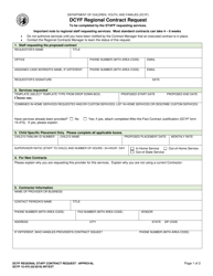 Document preview: DCYF Form 15-470 Dcyf Regional Contract Request - Washington