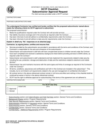 Document preview: DCYF Form 17-215 Dcyf Checklist: Subcontractor Approval Request - Washington