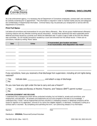 Document preview: Form DOC03-031 Criminal Disclosure - Washington