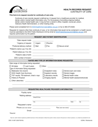 Document preview: Form DOC13-507 Health Records Request - Continuity of Care - Washington
