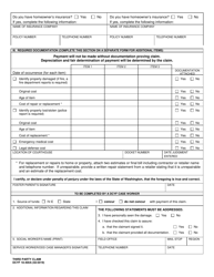 DCYF Form 18-400A Third Party Claim Checklist - Washington, Page 3