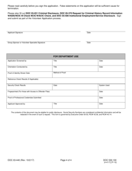 Form DOC03-440 Volunteer Application and Registration - Washington, Page 4