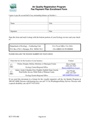 Form ECY070-486 Air Quality Registration Program Fee Payment Plan Enrollment Form - Washington, Page 2