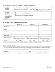 Form ECY070-235 General Order Application: Perchloroethylene Dry Cleaners Purchasing Less Than 2100 Gallons Per Year - Washington, Page 3
