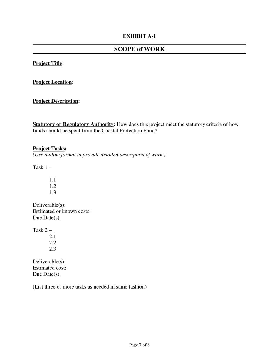 Form ECY070-397 Coastal Protection Fund Terry Husseman Account Grant Application - Washington, Page 7