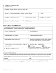 Form ECY070-344 General Order Application: Small Water Heaters and Steam Generating Boilers - Washington, Page 2