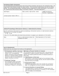 Form ECY070-571 Greenhouse Gas Emissions Report Verification Program: Verification Body Application - Washington, Page 2