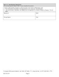 Form ECY070-571 Greenhouse Gas Emissions Report Verification Program: Verification Body Application - Washington, Page 3