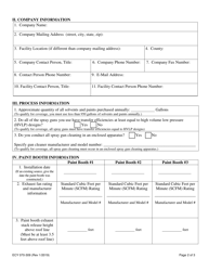 Form ECY070-309 General Order Application: Automobile Body Repair and Refinishing Shops - Washington, Page 2