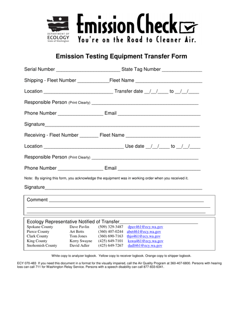 Form ECY070-483  Printable Pdf