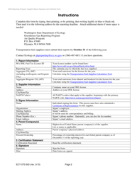 Form ECY070-503 Washington Greenhouse Gas Reporting Program: Transportation Fuel Supplier Report Signature and Submittal Form - Washington, Page 2