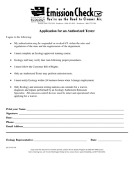 Document preview: Form ECY070-476 Application for an Authorized Tester - Washington