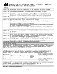 Form ECY070-577 Greenhouse Gas Emissions Report Verification Program: Conflict of Interest Self-evaluation and Notice of Verification Services - Washington, Page 4