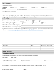 Form ECY020-124 Burn Permit Application: Land Clearing - Washington, Page 2