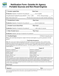 Form ECY070-408 Notification Form: Outside Air Agency Portable Sources and Non-road Engines - Washington, Page 2